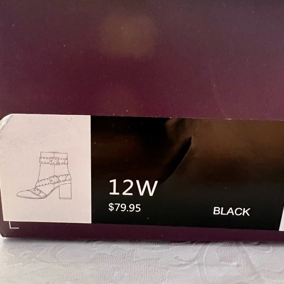 Lane Bryant Black Ankle Boots with Buckled Straps - Picture 10 of 14